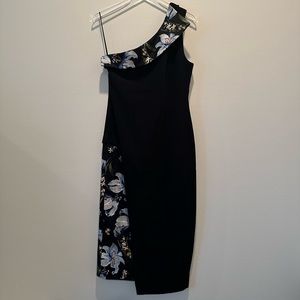 NEW ⚡️ CINQ A SEPT Noelle Floral One Shoulder Dress